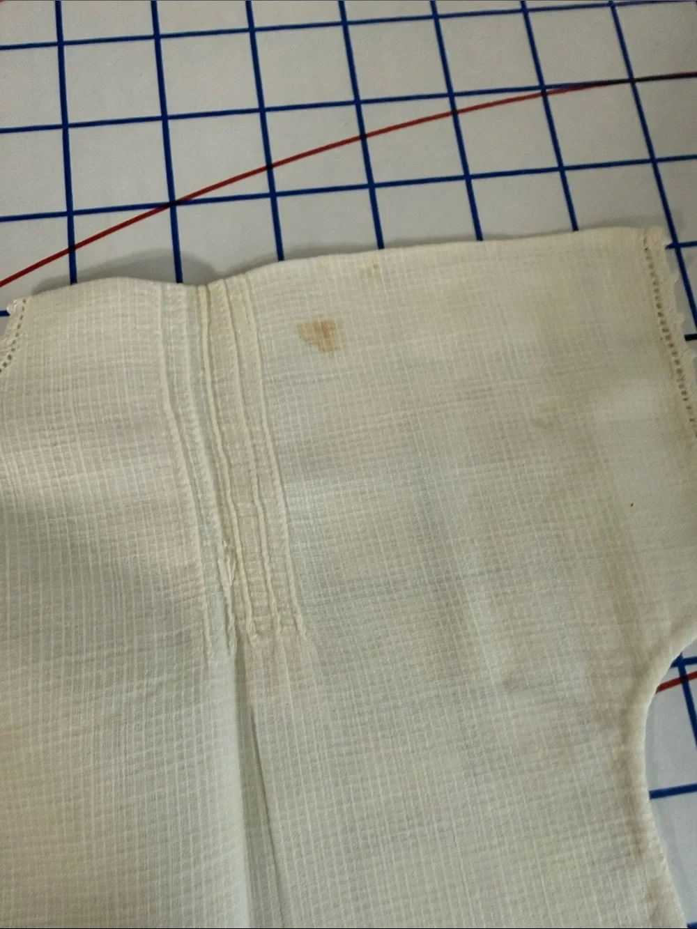 Antique c1920s Handmade Baby Shirt Hand Embroidery Pintucks Heirloom Sewing